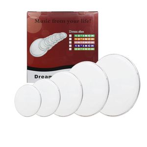 White Drum Heads for 22\" 16\" 14\" 13\" 12\" Drums Accessory for <b>Musical</b> <b>Instruments</b> Percussion <b>Instruments</b> Use in Music - Product Image 3
