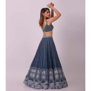 Designer Party Wear Lehenga Choli with <b>Rainbow</b> <b>Sequins</b> Thread & Dori Work - Product Image 3