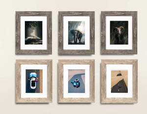 Marcos de Fotos Anchos de 8x10 para Exhibir Fotos de 5x7 con Paspartú, Vidrio HD en el Interior, Marco de Fotos Rústico de Madera Marrón Claro para Mesa - Product Image 2