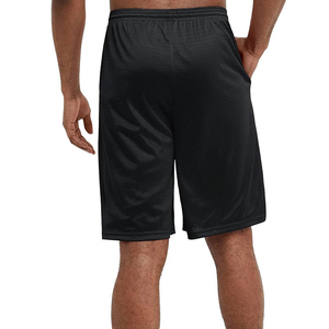 Men's Black Sporty Bermuda <b>Shorts</b> Mid Waist Elastic Quick Dry <b>Polyester</b> Athletic <b>Shorts</b> - Product Image 5