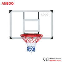 Panier de basket-ball mural sur mesure de 48 pouces avec cadre métallique et bordure en aluminium, modèle ANBOO
