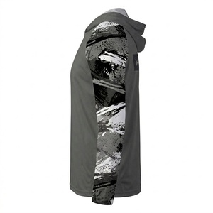 Sweat à capuche de pêche personnalisé avec logo, manches longues, imperméable, séchage rapide, protection UV UPF 50, durable, 100% polyester, unisexe - Product Image 4