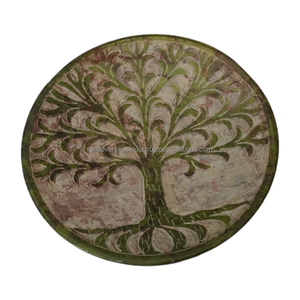 แท่นจุดธูปทรงกลมพร้อมการแกะสลักต้นไม้เหมาะสำหรับการพักผ่อนในการเล่นโยคะ - Product Image 3