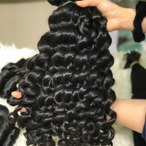 Extensions de cheveux vierges bruts cambodgiens à ondulations profondes, double trame, commande en gros, style vague naturelle - Product Image 2