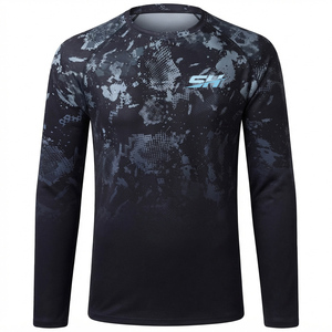 Camisa de Pesca de Manga Larga para Hombre de Alta Calidad, 100% Poliéster, Protección UV, Secado Rápido, Transpirable, Color Sólido, Precio Bajo - Product Image 1