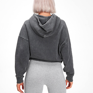 Sudadera con Capucha Extra Grande para Mujer, Color Sólido, 100% Algodón Tejido, Transpirable, Ecológica, de Secado Rápido, Largo Regular - Product Image 2