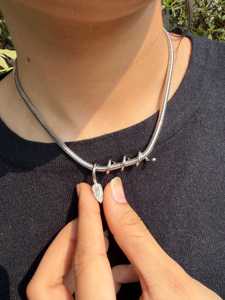 Collar de Serpiente Enrollada con Diamantes, Venta al por Mayor, Plata de Ley 925, Diamante Cultivado en Laboratorio de Corte Pera de 1 ct, Gargantilla Flexible, Fabricación de Joyería - Product Image 1