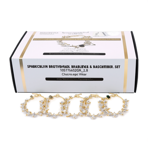 Sparkling Crystal Bracelets & <b>Bangles</b> <b>Set</b> 10575632GR_2.8 for Wedding & Festive Wear - Product Image 2