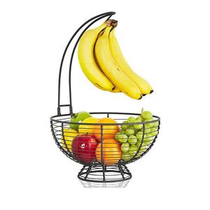 Panier à fruits rond en fer avec construction ouverte pour une meilleure circulation de l'air, gardant les fruits frais plus longtemps naturellement - Product Image 6