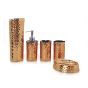Juego de Baño con Acabado Negro Brillante, Juego de Metal de 4 Piezas, Nuevo Diseño Elegante Personalizado, Juego de Baño para Apartamento con Encimera - Product Image 3