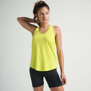 Débardeur côtelé brodé personnalisé pour femme, marque privée, vente en gros ODM, débardeur sans couture pour femme, couleur personnalisée, gilet de sport - Product Image 2