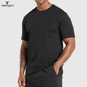 T-shirt à manches courtes en coton tricoté uni pour homme, coupe classique, avec impression numérique, 180g, design vierge - Product Image 4