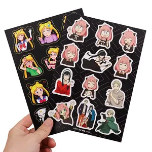 สติกเกอร์ไดคัทแบบกำหนดเองขนาด A4  แผ่นสติกเกอร์ไวนิลกันน้ำแบบด้าน  ลายโฮโลแกรม สำหรับตกแต่งกีตาร์ แล็ปท็อป ตู้เย็น กระเป๋าเดินทาง - Product Image 1