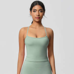 Haut de yoga court pour femme, respirant, en Spandex/Nylon, coupe-vent, hiver, avec nœud, sans couture, manches longues, anti-bactérien, écologique - Product Image 4