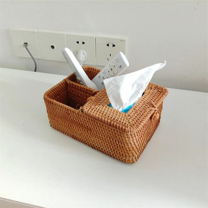 <b>Kitchen</b> <b>Paper</b> Roll Holder Covers Handmade Natural Rattan Tissue Towel Holders Cover case Boxes - Product Image 4