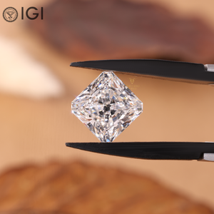 Diamante original de corte radiante cuadrado, cultivado en laboratorio, 5 quilates, color E/F, claridad VVS2, certificado por IGI, diamante suelto para la elaboración de joyería de lujo. - Product Image 1