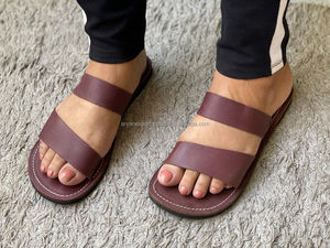 Handmade Genuine Leather Stylish Flat Slipper <b>Womens</b> - Product Image 3