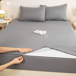 Housse de matelas anti-punaises 100% polyester avec fermeture éclair, housse de matelas zippée, housse de matelas imperméable avec fermeture éclair, 80x200 cm - Product Image 4