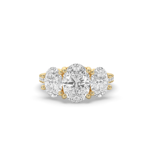 <b>Unique</b> 4.24Ct Oval Brilliant Lab Diamond Ring Lightweight Style 925 Sterling Silver Ring Gold Engagement Jewelry For Anniversary - Product Image 6
