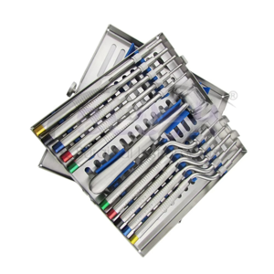 Dental Surgical Osteotome Kit Mallet Sinus Lift Bone Condensation 10-Piece Stainless Steel Manual Oral Therapy by <b>Blush</b> Surgical - Product Image 1