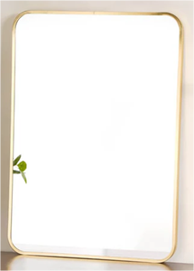 Espejo de pared de diseño de hojas doradas de lujo, espejo decorativo moderno con marco de metal para decoración del hogar al mejor precio - Product Image 3