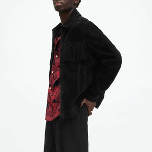 Top Trending Premium Quality <b>Men's</b> Winter Leather <b>Jacket</b> Solid <b>Suede</b> Leather <b>Jacket</b> Fashionable New Style Wholesale Supply - Product Image 3