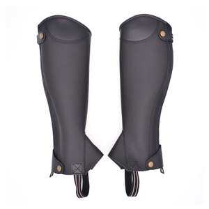 Different Designs Horse Riding Leather <b>Half</b> <b>Chaps</b> Cow Leather Equipment Genuine Leather <b>Half</b> <b>Chaps</b> - Product Image 1