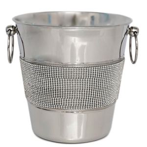 Luxury Hammered Stainless Steel Wine Cooler Bucket Walled Champagne Chiller For High <b>End</b> Hotels And Modern Home Bar Decor - Product Image 6
