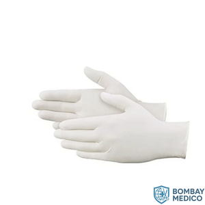 Gants d'examen en latex BOMBAY MEDICO, sans poudre, réutilisables, taille M - Product Image 1