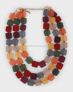 Collar de cuentas de resina de Ángel hermoso pulido alto personalizado para mujer accesorio de moda hecho a mano de lujo de la mejor calidad - Product Image 2