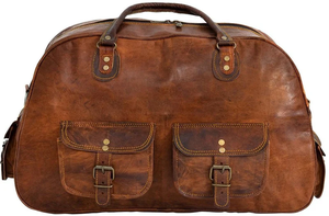 Sac messager vintage en cuir de qualité export, marron, sac de voyage, sac de sport, sac fourre-tout fait main en cuir de chèvre véritable - Product Image 4