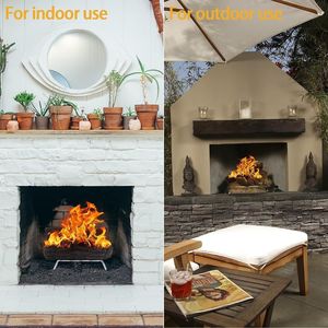 10 pz piccolo camino a Gas tronchi senza ventre Gas naturale ventilato propano elettrico Gel fuoco Pit colore legno per uso domestico all'aperto - Product Image 5