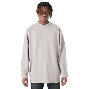 Camisetas de Manga Larga para Hombre, Tallas Grandes, Cuello Redondo, Corte Regular, 100% Algodón, Transpirables, Precio de Fábrica al por Mayor, Calidad Personalizada - Product Image 1