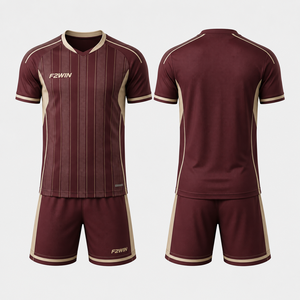 Maillots de football à manches courtes respirants, dernier design, 100% polyester, logo personnalisé par sublimation, tenue de club de football - Product Image 4