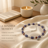 Nouveauté : Accessoires de méditation, bracelet de cheville en pierre naturelle, bracelet de cheville pour le calme intérieur, bracelets pour femmes, énergie de guérison