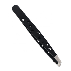 Custom Color Stainless Steel Eyebrow Tweezers 9 Hole Design Precision Beauty <b>Tool</b> Custom Logo Private Label - Product Image 1