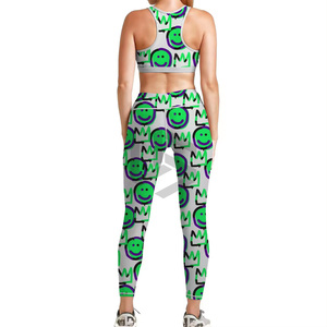Conjunto de Yoga para Mujer de Marca Privada a Precio Económico, Venta Directa de Fábrica, MOQ Bajo, Spandex/Poliéster Transpirable, Ecológico, Logotipo Personalizado en la Parte Delantera - Product Image 2