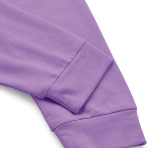 Sudadera con Capucha Corta Morada para Mujer, de Manga Larga, Informal, de Punto, de Algodón, con Capucha, Estilo Otoñal, Transpirable, de Color Sólido - Product Image 4