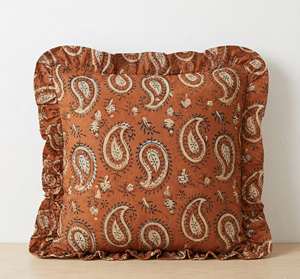 TheFabira Hand Block Print Cotton Cushion Cover with Frill | Bohemian Style Eco-Friendly Washable Customizable | Made Rajasthan - Product Image 6