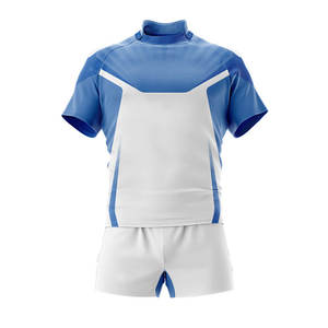 Uniformes de Rugby Personalizados con Logotipo, Transpirables, Unisex, de Manga Corta, 100% Poliéster, Conjunto de Camiseta y Pantalones Cortos de Rugby - Product Image 2