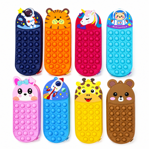 Trousse à crayons anti-stress à bulles sensorielles 22,5x9x4,5cm avec fermeture à glissière, cadeau pour étudiants de l'école primaire HauHwa Digital - Product Image 2