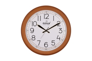 20 Inch Large Round Quartz Wall <b>Clock</b> Classic Wooden Style Glossy Finish <b>Silent</b> Non-Ticking Decorative Hanging <b>Clock</b> for Living - Product Image 2