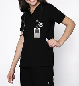 Conjunto Quirúrgico Unisex de Verano 2026 Recién Mejorado, con Cuello en V y Manga Corta, en Tejido Elástico de Poliéster y Spandex para Hospital - Product Image 3