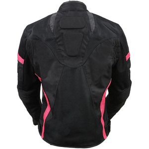 Chaqueta de Motociclista Clásica de Cuero y Textil para Mujer SAMROZ SPORTS - Uso Durante Todo el Año - Product Image 3