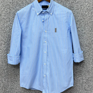 Chemise habillée rayée pour homme à manches longues 100 % coton popeline infroissable col rabattu décontractée pour le printemps - Product Image 6