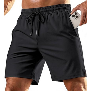 Wholesale Men Cotton Shorts Elastic Waist <b>Drawstring</b> Plain Casual Summer Shorts OEM Custom Logo Supplier - Product Image 1