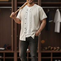 Maillot de baseball à manches courtes, prix imbattable, faible MOQ, haute qualité, 100% polyester, respirant, séchage rapide, imprimé par transfert thermique