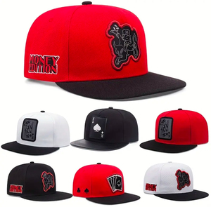Casquette Snapback personnalisée avec logo brodé 3D, visière plate, casquette de baseball réglable, streetwear, casquette hip hop - Product Image 6