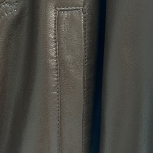 Veste moto d'hiver en simili cuir respirant pour femme, col ouvert, manches longues, longueur courte, couleur marron - Product Image 4