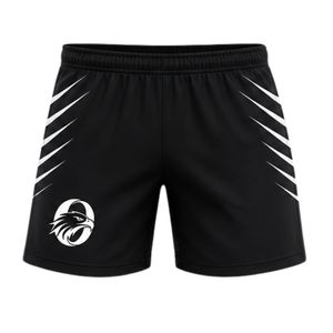Shorts de rugby gris et noir pour hommes, légers, respirants, pour l'entraînement, les matchs et les tenues d'équipe. - Product Image 1